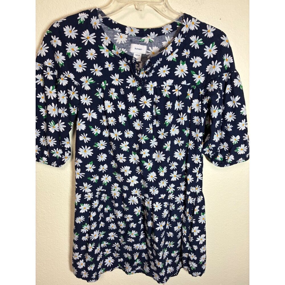 Old Navy Dress Boho Cottage Floral Casual Daisy Girls Size Large (10/12)